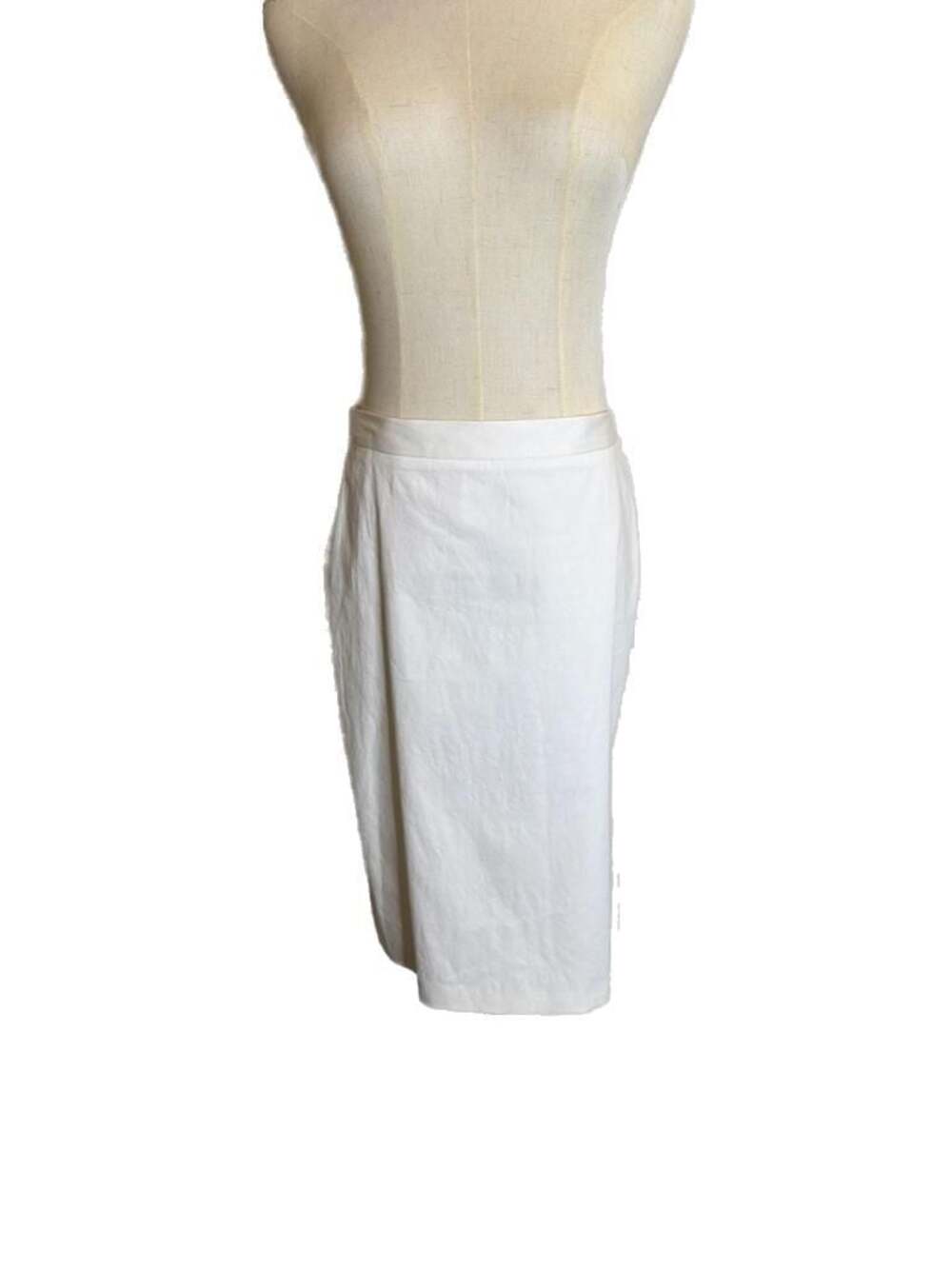 Moschino Cheap and Chic White Cotton Blend Pencil Skirt Size 8